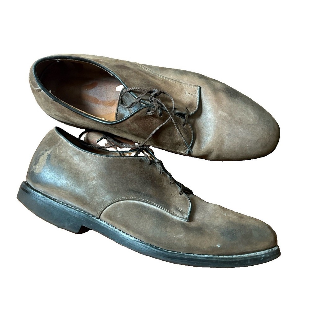 Allen Edmonds Brown Leather Dress Shoes Vibram Soles Mens 10.5 D 0242